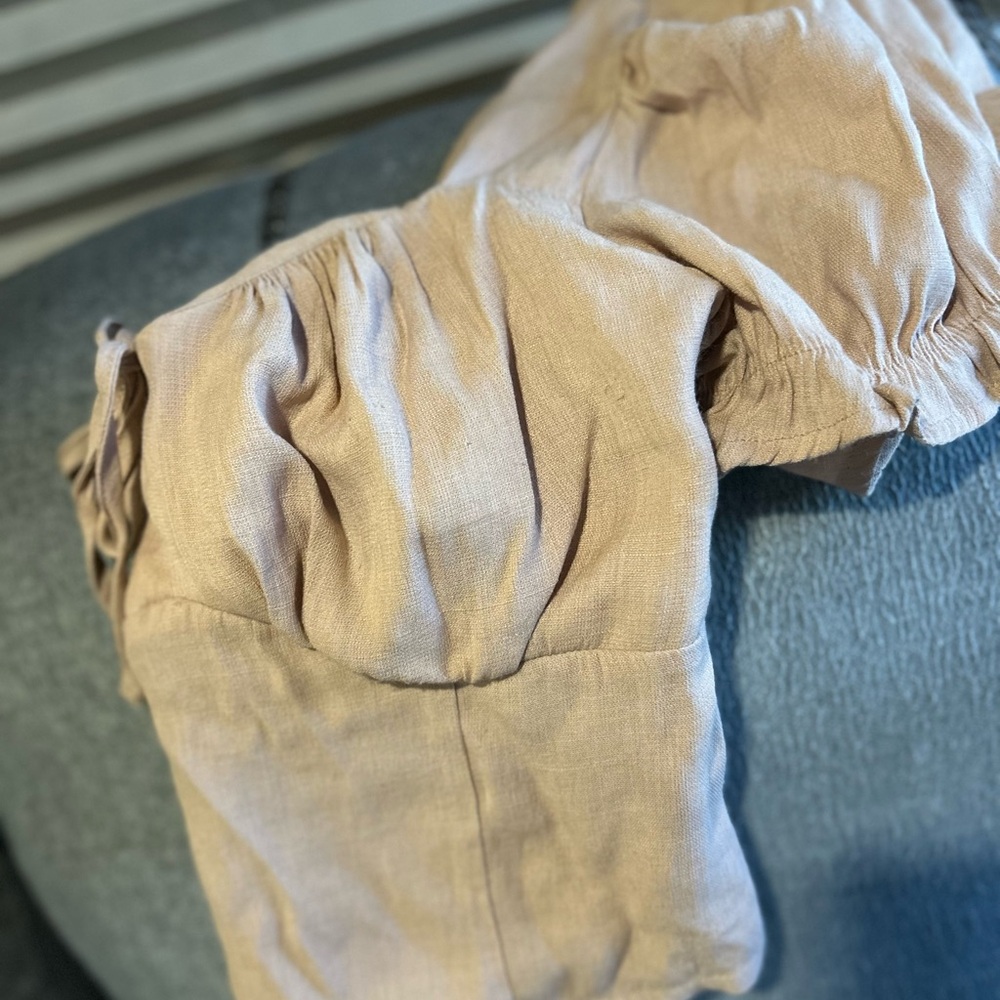 Haute Monde Orange and Beige/light pink Puff Sleeve Blouses - Picture 12 of 13